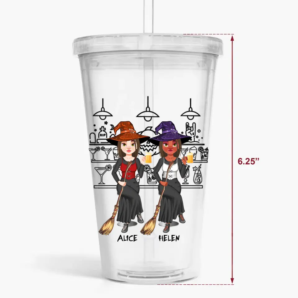 Personalized Custom Acrylic Tumbler - Halloween Gift For Friend, Bestie - When We're Together Every Night Is Halloween