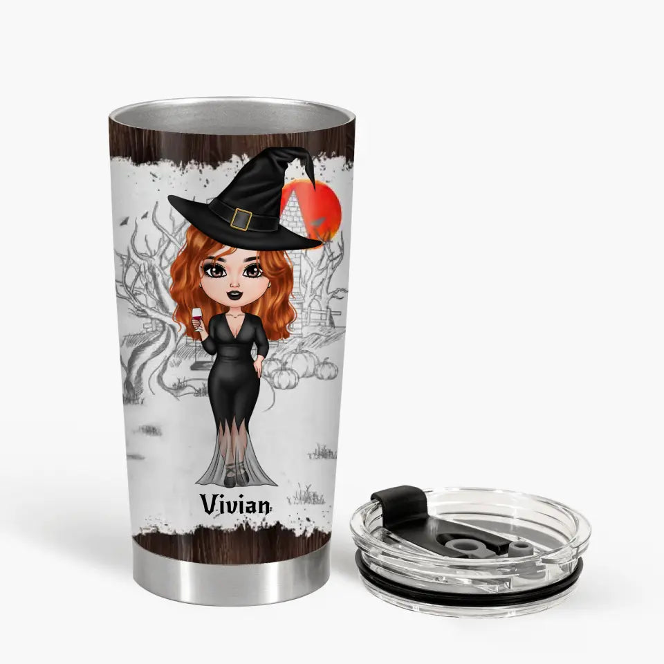 Personalized Custom Tumbler - Halloween Gift For Friend, Besties - In A World Full Of Princesses Be A Witch