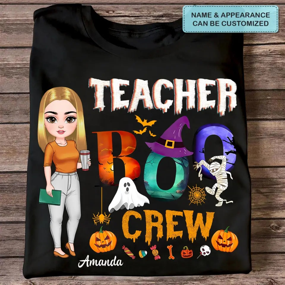 Personalized Custom T-shirt - Appreciation, Halloween Gift For Teacher - Teacher Boo Crew