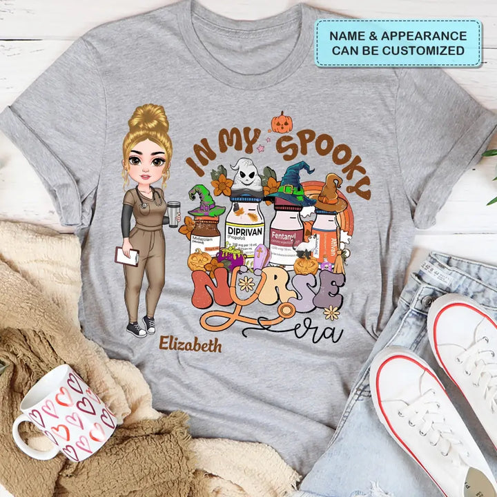 Personalized Custom T-shirt - Nurse's Day, Appreciation Gift For Nurse - In My Spooky Nurse Era