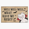 Personalized Custom Doormat - Halloween Gift For Cat Lover, Cat Mom, Cat Dad - Well What Have We Here