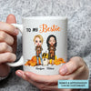 Personalized Custom White Mug - Fall, Birthday Gift For Friends, Besties - To My Bestie