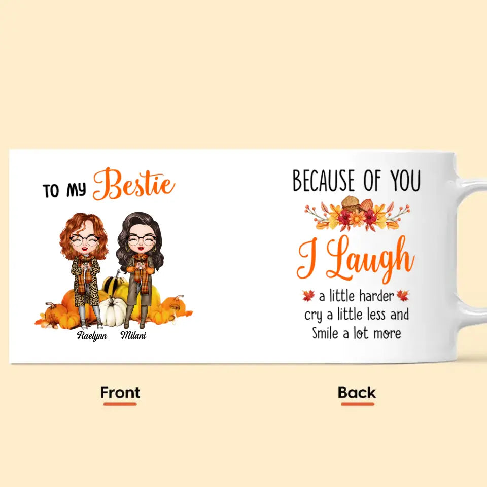 Personalized Custom White Mug - Fall, Birthday Gift For Friends, Besties - To My Bestie