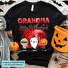 Personalized Custom T-shirt - Halloween Gift For Grandma, Mommy - Grandma Of Little Monsters