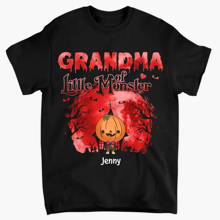 Personalized Custom T-shirt - Halloween Gift For Grandma, Mommy - Grandma Of Little Monsters