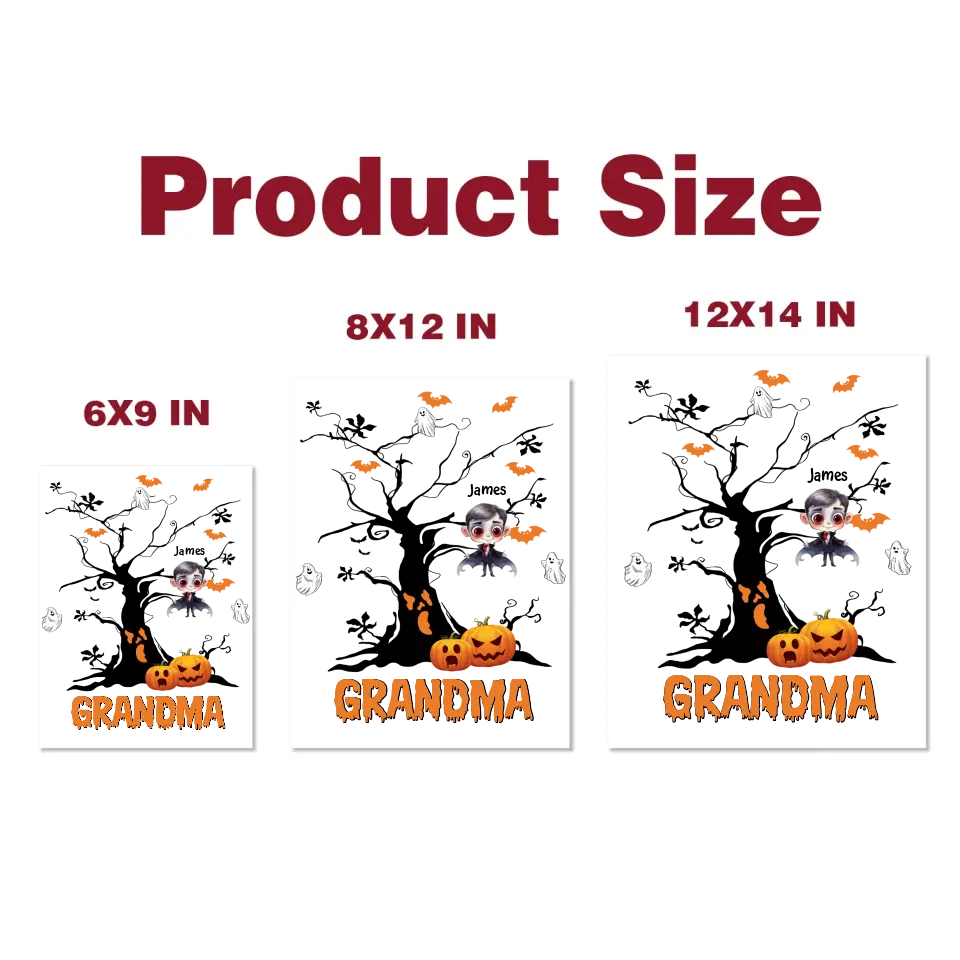 Personalized Custom Decal - Halloween Gift For Grandma, Mom, Family Members - Halloween Tree Nana