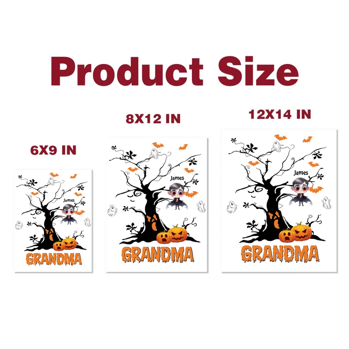 Personalized Custom Decal - Halloween Gift For Grandma, Mom, Family Members - Halloween Tree Nana