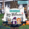 Personalized Custom Door Sign - Halloween Gift For Cat Lover, Cat Mom, Cat Dad, Cat Parents - Grandma Of Little Meownsters