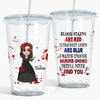 Personalized Custom Acrylic Tumbler - Halloween Gift For Horror Movies Lover - Blood Stains Are Red Ultraviolet Lights Are Blue