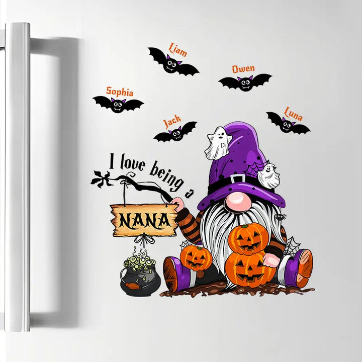 Personalized Custom Decal - Halloween Gift For Grandma, Mom, Family Members - I Love Being A Nana Halloween