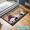 Personalized Custom Doormat - Halloween Gift For Cat Lover, Cat Mom, Cat Dad - Welcome Madafakas