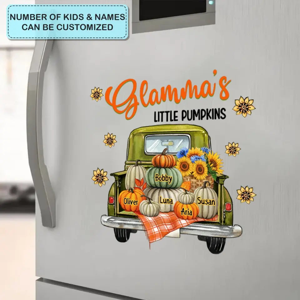 Personalized Custom Decal - Fall, Autumn Gift For Grandma - Grandma's Little Pumpkins