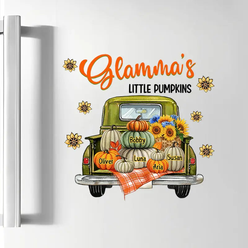Personalized Custom Decal - Fall, Autumn Gift For Grandma - Grandma's Little Pumpkins