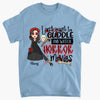 I Just Want To Cuddle And Watch Horror Movies - Personalized Custom T-shirt - Halloween Gift For Horror Movies Lover