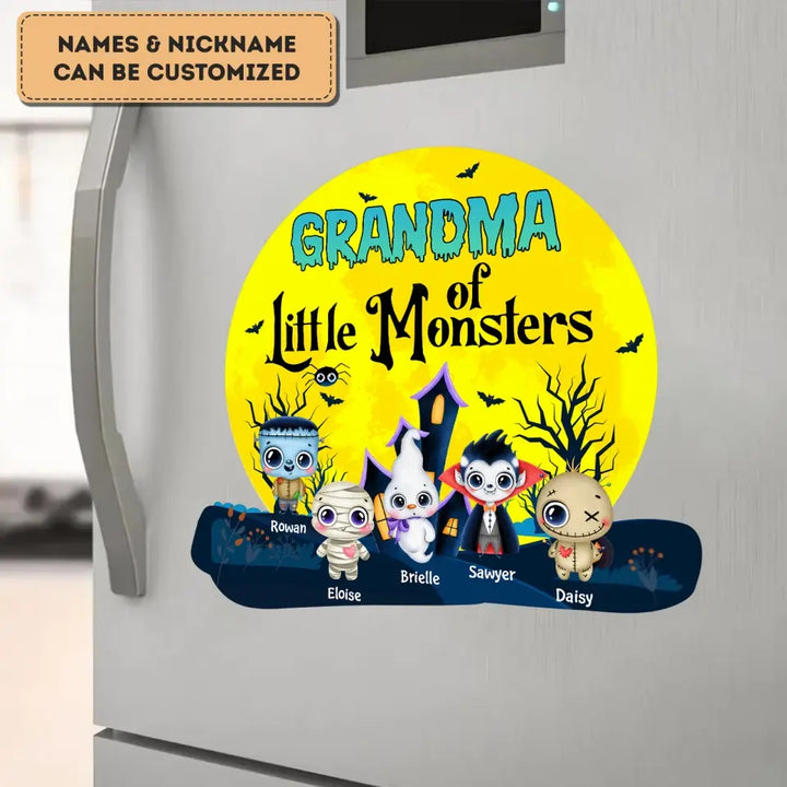 Personalized Custom Decal - Halloween Gift For Grandma, Mom, Family Members - Grandma Of Little Monsters