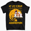 My Life Is Ruled By Spoiled, Furry Meownster- Personalized Custom T-shirt - Halloween Gift For Cat Lover, Cat Mom, Cat Dad, Cat Owner