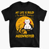 My Life Is Ruled By Spoiled, Furry Meownster- Personalized Custom T-shirt - Halloween Gift For Cat Lover, Cat Mom, Cat Dad, Cat Owner