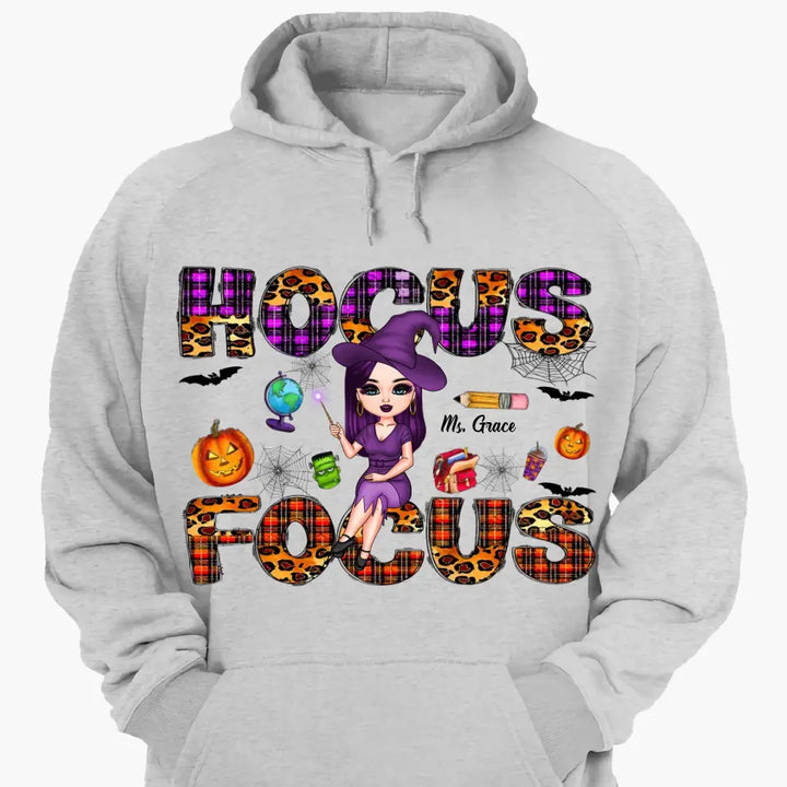 Hocus Focus - Personalized Custom T-shirt - Halloween, Appreciation Gift For Teacher