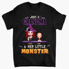 Just A Grandma And Her Little Monsters - Personalized Custom T-shirt - Halloween Gift For Grandma, Mommy