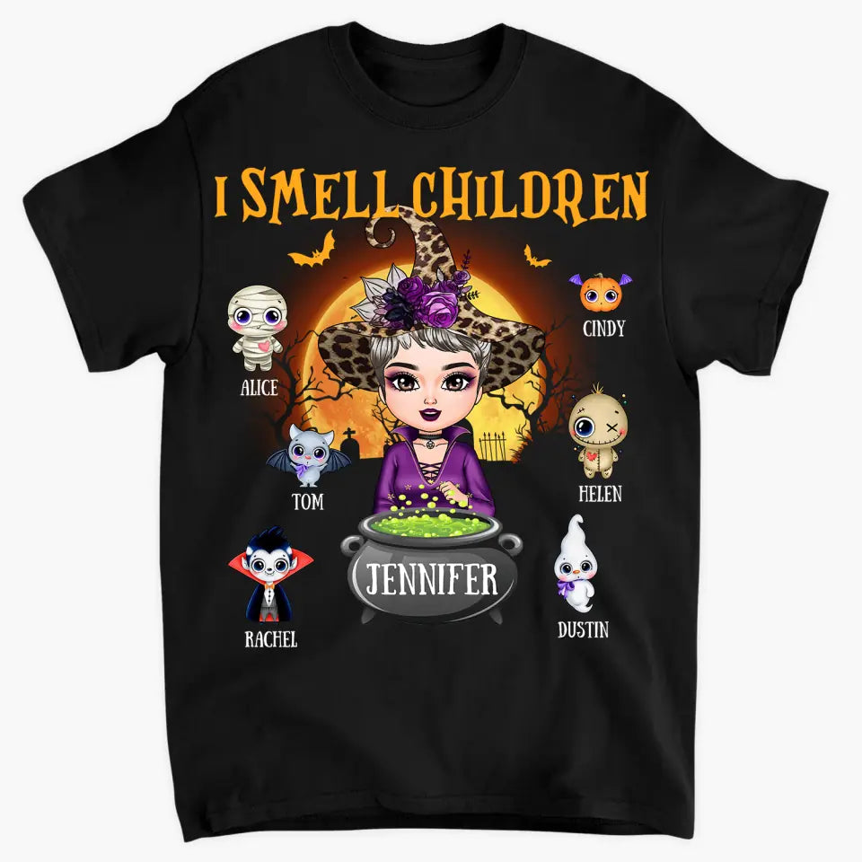 I Smell Children - Personalized Custom T-shirt - Halloween Gift For Grandma, Mom