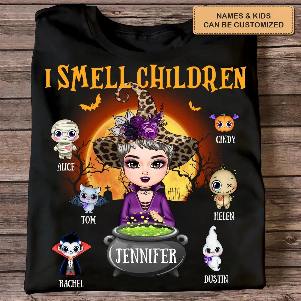 I Smell Children - Personalized Custom T-shirt - Halloween Gift For Grandma, Mom