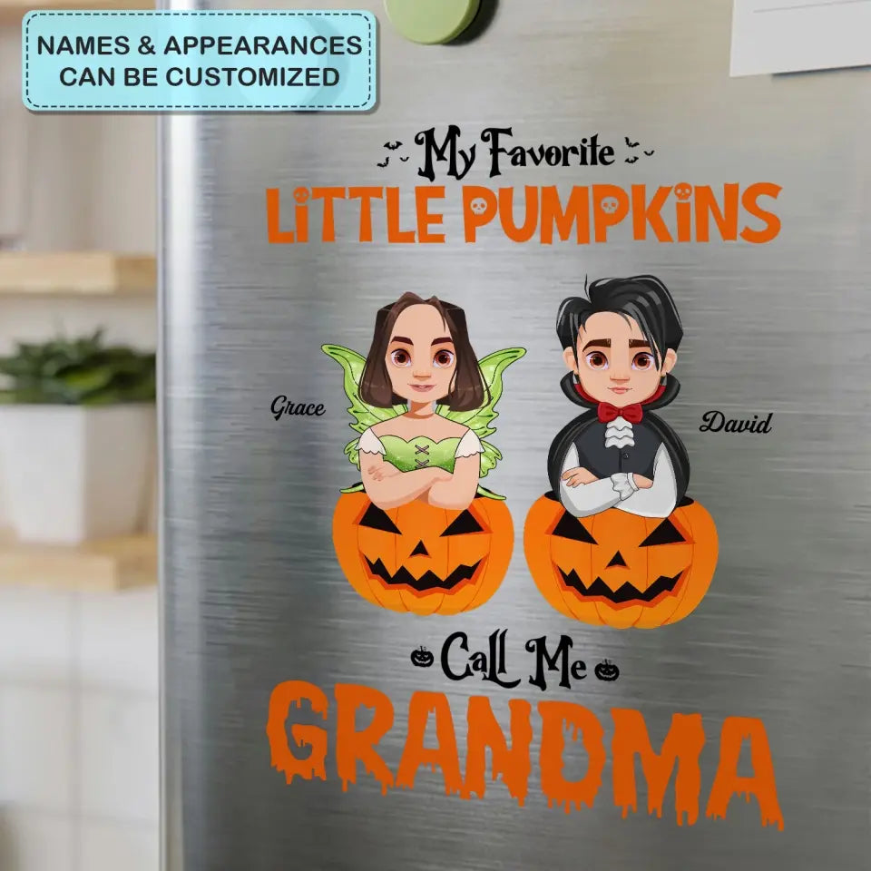 My Favorite Little Pumpkins Call Me Grandma - Personalized Custom Decal - Halloween Gift For Grandma, Mother