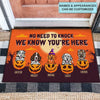 No Need To Knock - Personalized Custom Doormat - Halloween Gift For Dog Lover, Dog Mom, Dog Dad, Dog Owner