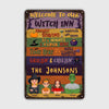 Welcome To Our Witch In Halloween - Personalized Custom Metal Sign - Halloween Gift For Family, Couple