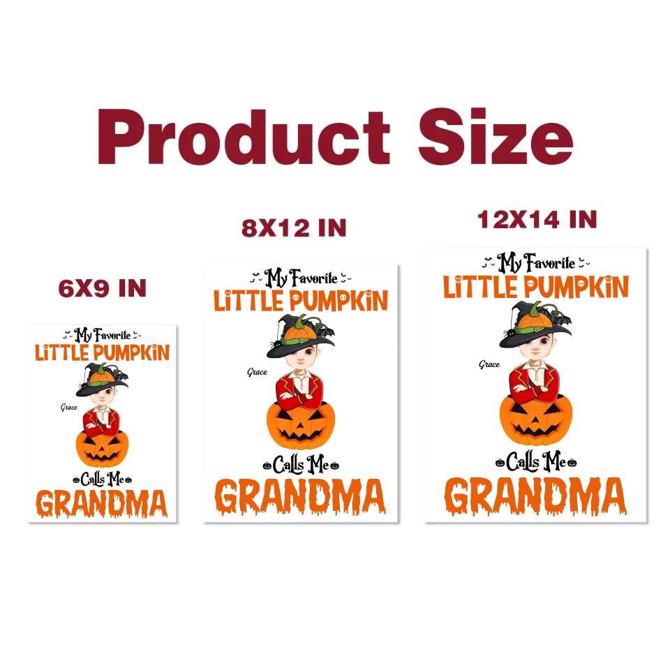 My Favorite Little Pumpkins Call Me Grandma - Personalized Custom Decal - Halloween Gift For Grandma, Mother