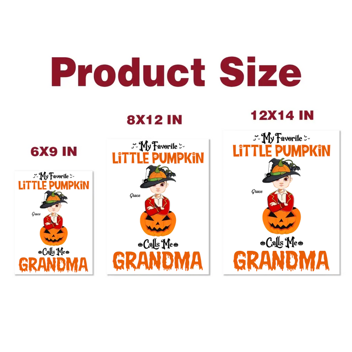 My Favorite Little Pumpkins Call Me Grandma - Personalized Custom Decal - Halloween Gift For Grandma, Mother