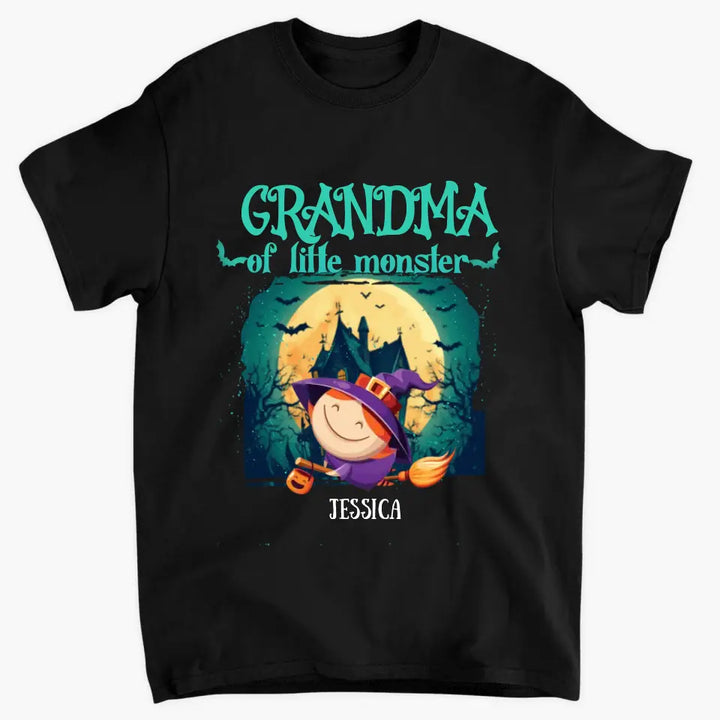 Grandma Of Little Monsters - Personalized Custom T-shirt - Halloween Gift For Grandma, Mom