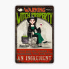 Warning Witch Property - Personalized Custom Metal Sign - Halloween Gift For Bestie, Friend
