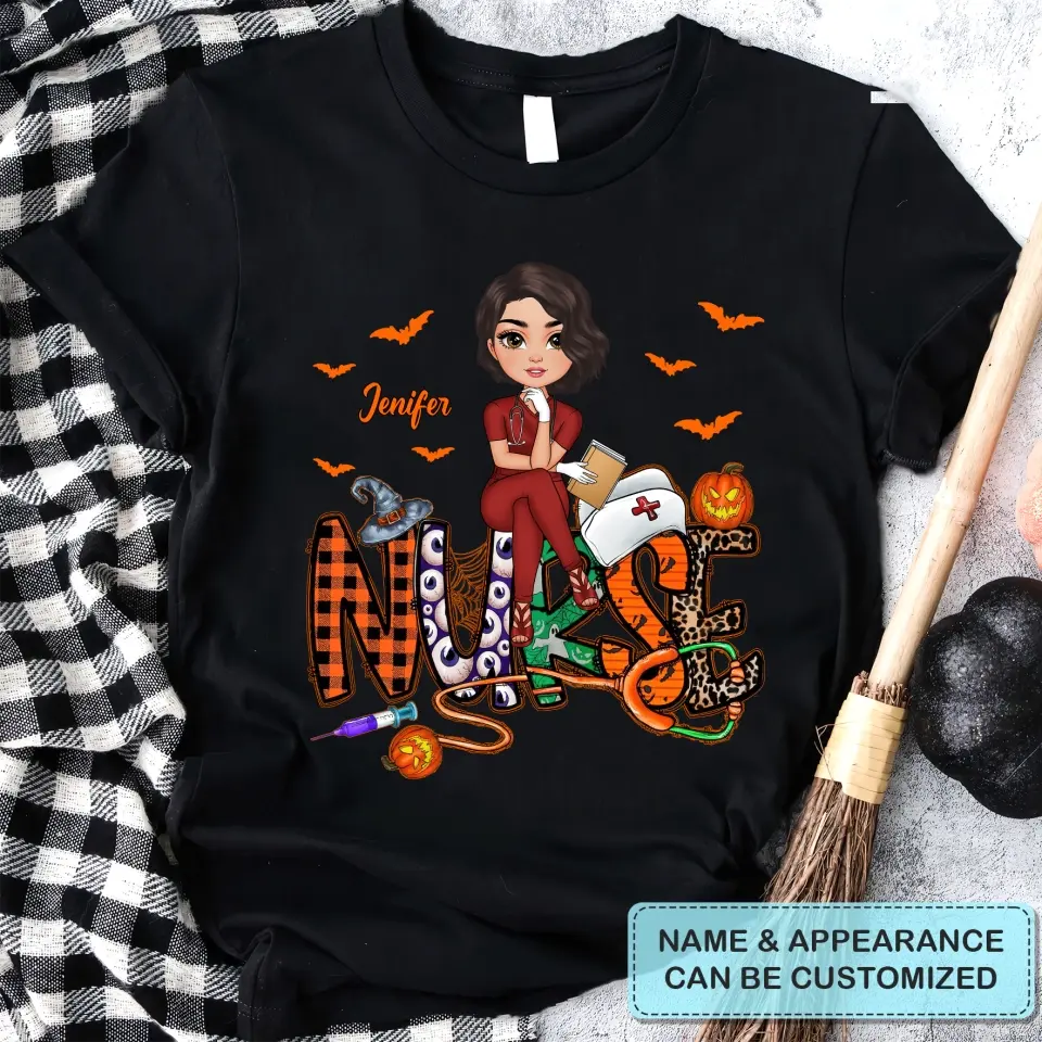 Spooky Nurse Life - Personalized Custom T-shirt - Nurse's Day, Halloween, Appreciation Gift For Nurse