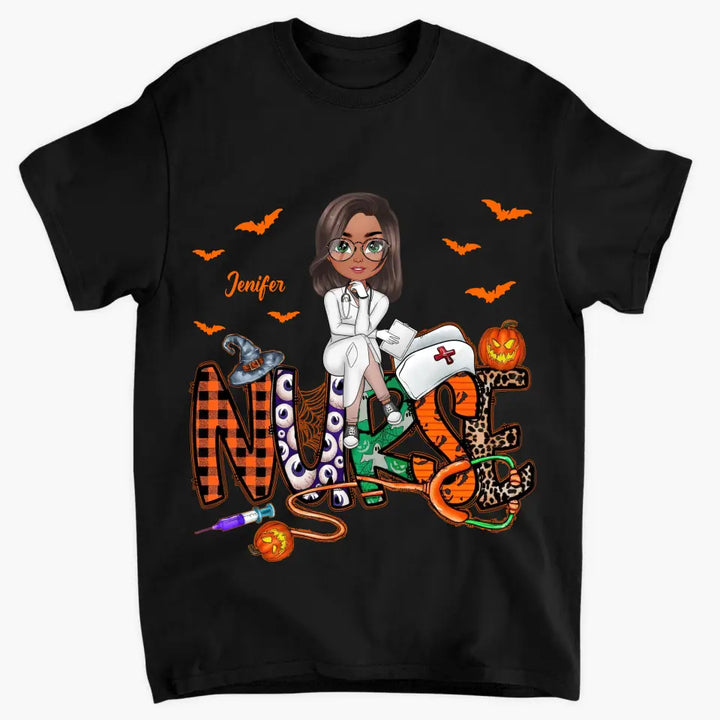 Spooky Nurse Life - Personalized Custom T-shirt - Nurse's Day, Halloween, Appreciation Gift For Nurse