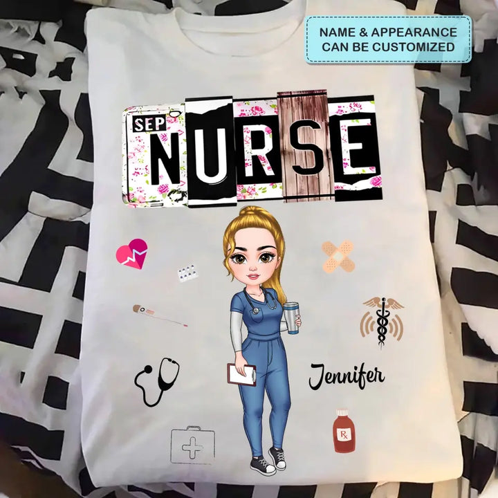 Leopard Nurse - Personalized Custom T-shirt - Nurse's Day, Appreciation Gift For Nurse