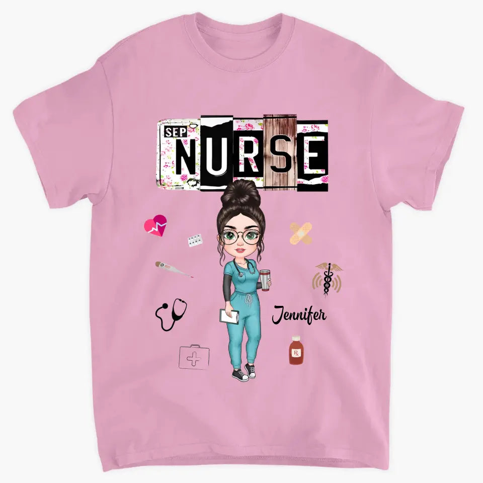 Leopard Nurse - Personalized Custom T-shirt - Nurse's Day, Appreciation Gift For Nurse