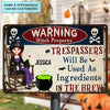 Warning Witch Property - Personalized Custom Metal Sign - Halloween Gift For Bestie, Friend