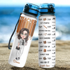 Love Teacher Life - Personalized Custom Water Tracker Bottle - Teacher&#39;s Day, Appreciation Gift For Teacher