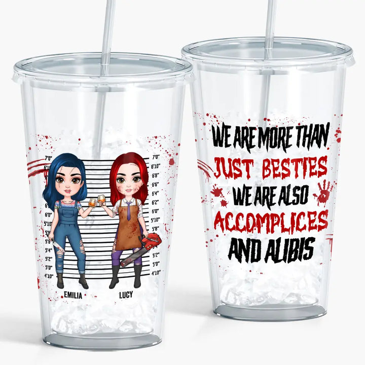 Halloween We Are More Than Just Besties - Personalized Custom Acrylic Tumbler - Halloween Gift For Friends, Besties