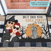 But Did You Call First - Personalized Custom Doormat - Halloween Gift For Couple, Family, Family Members