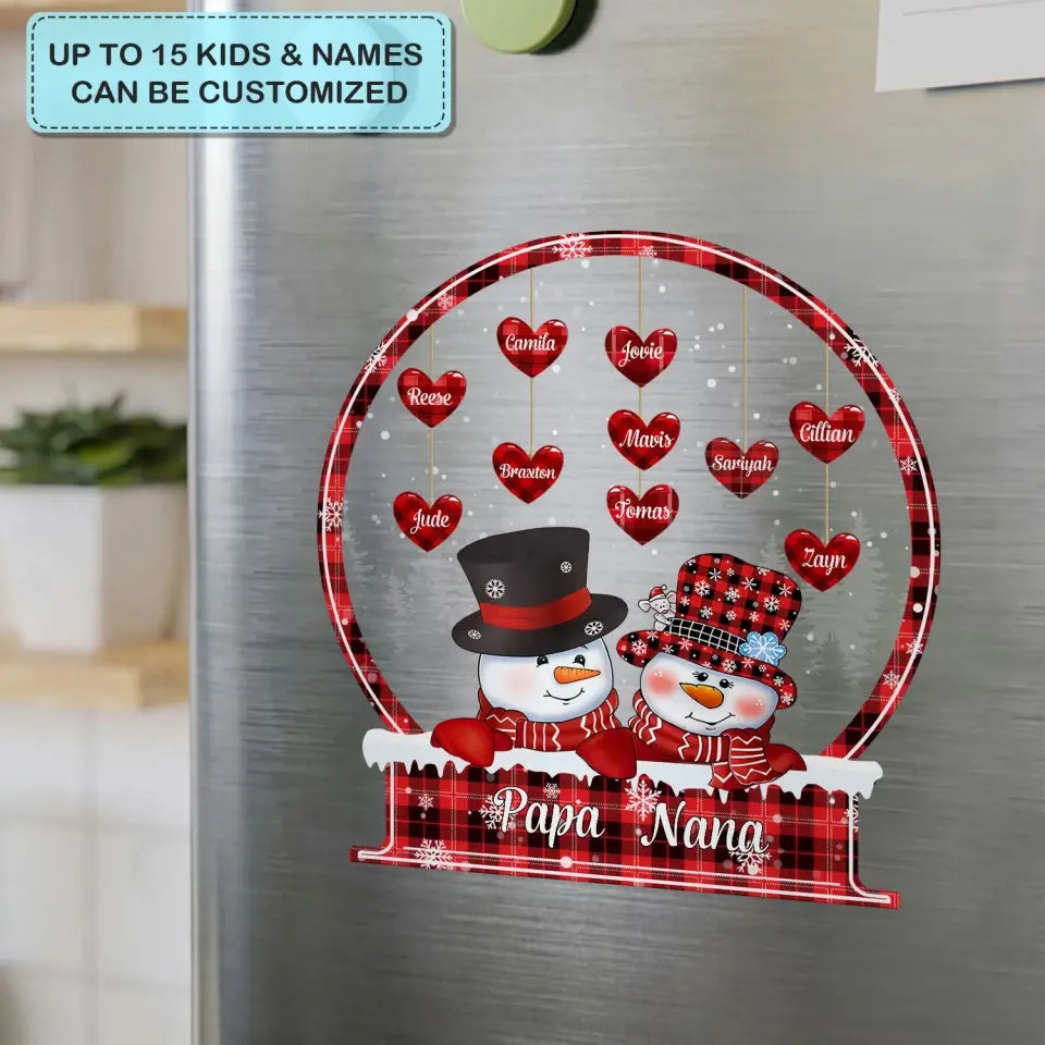 Christmas Grandkids - Personalized Custom Decal - Christmas, Winter Gift For Grandma, Mom, Grandpa, Dad