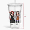 Halloween We Are More Than Just Besties - Personalized Custom Acrylic Tumbler - Halloween Gift For Friends, Besties