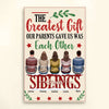 The Greatest Gift Our Parents Gave Us Was Each Other - Personalized Custom Canvas - Christmas, Winter Gift For Siblings, Brothers, Sisters