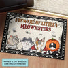 Beware Of Little Meownster - Personalized Custom Doormat - Halloween Gift For Cat Lover, Cat Mom, Cat Dad, Cat Owner