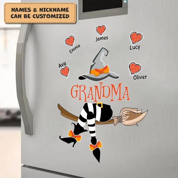 Grandma Witch - Personalized Custom Decal - Halloween Gift For Grandma, Mother