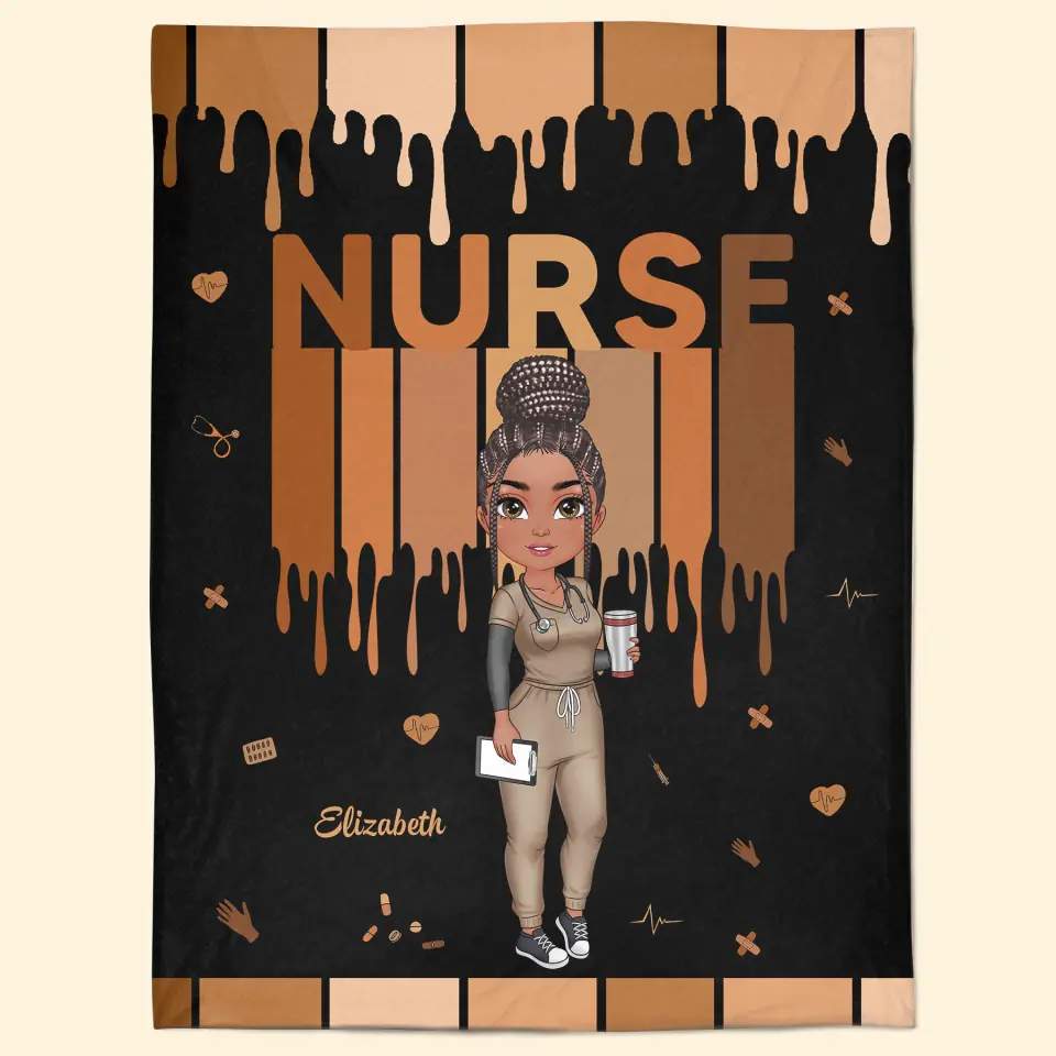 Love Nurse Life - Personalized Custom Blanket - Nurse's Day, Appreciation Gift For Nurse