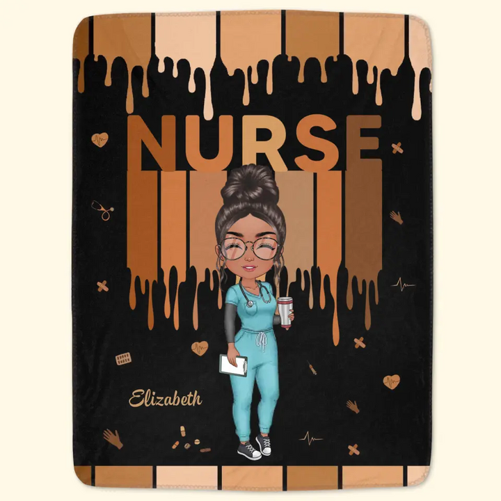 Love Nurse Life - Personalized Custom Blanket - Nurse's Day, Appreciation Gift For Nurse