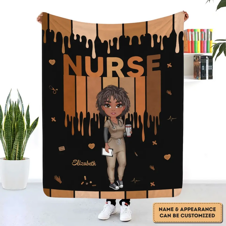 Love Nurse Life - Personalized Custom Blanket - Nurse's Day, Appreciation Gift For Nurse