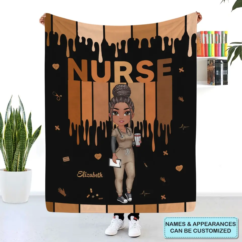 Love Nurse Life - Personalized Custom Blanket - Nurse's Day, Appreciation Gift For Nurse