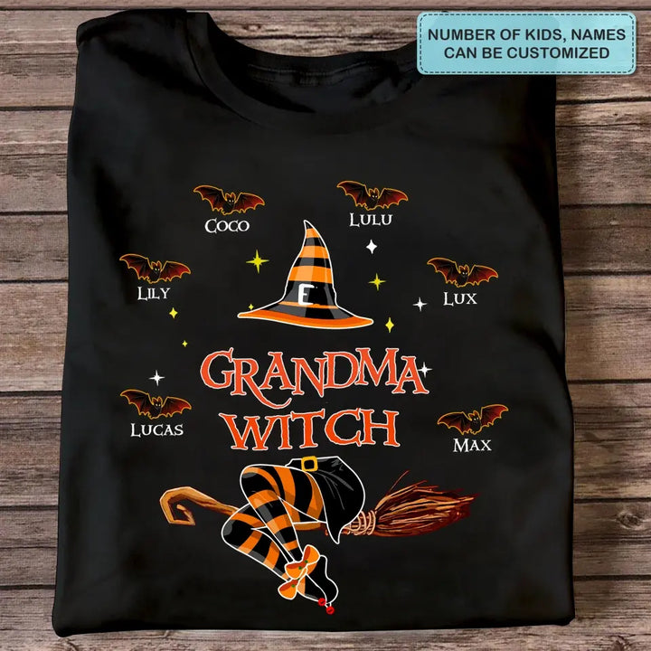 Nana Witch - Personalized Custom T-shirt - Halloween, Mother's Day Gift For Grandma, Mom, Family Members